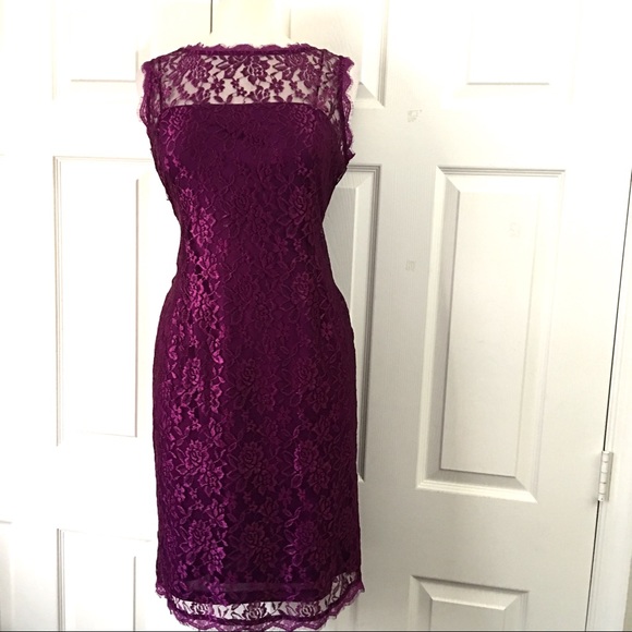 Simply Liliana Lace Purple Dress Size 